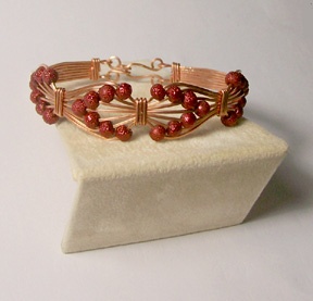 Copper Glitterball Bracelet