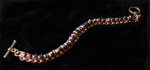 Copper chainmaille bracelet