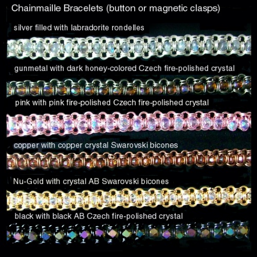 Gunmetal chainmaille bracelet