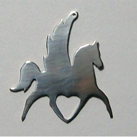 Horse Angel in Silver