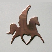 Horse Angel in Copper